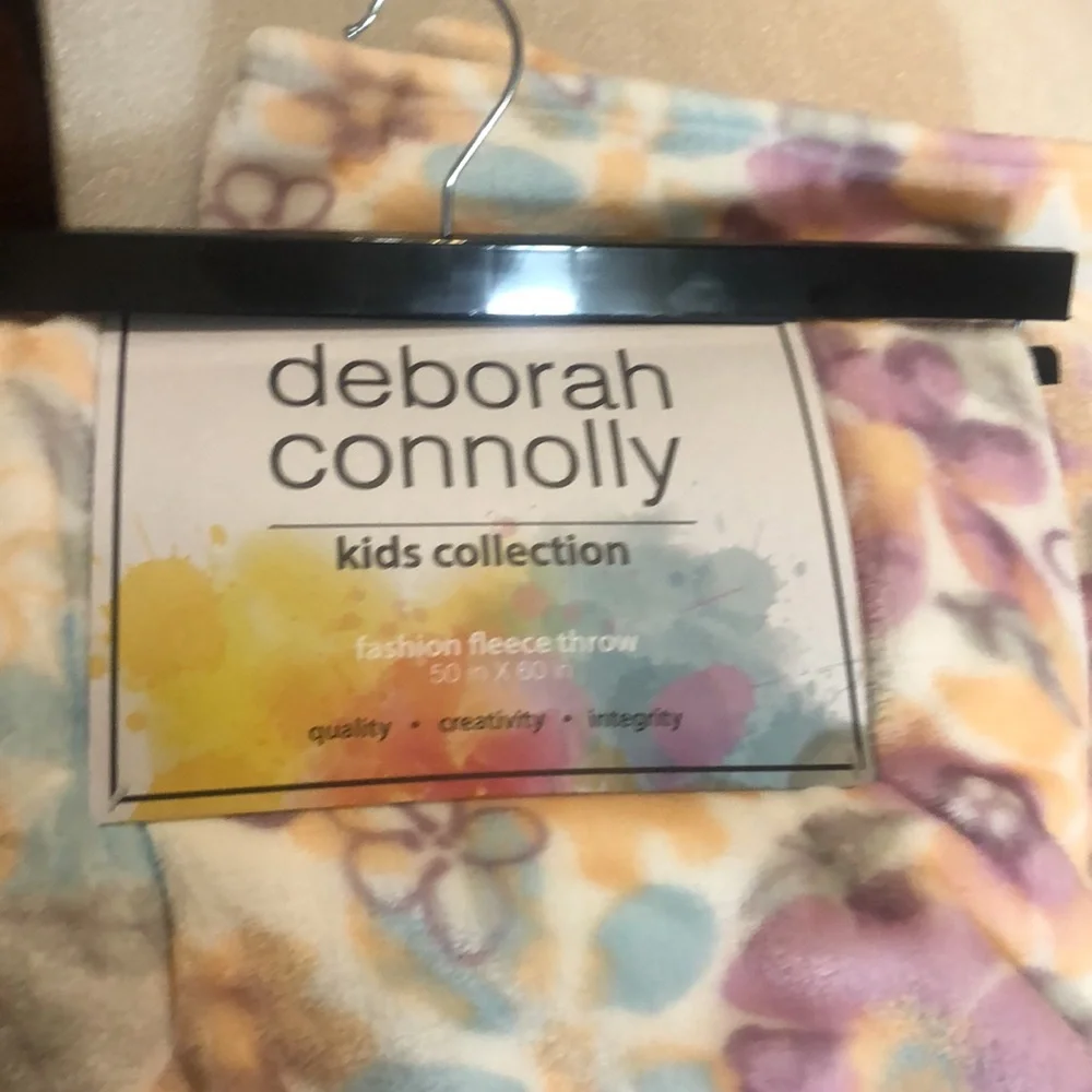 Deborah Connolly kid’s collection- fashion fleece throw .50in X 6o in .